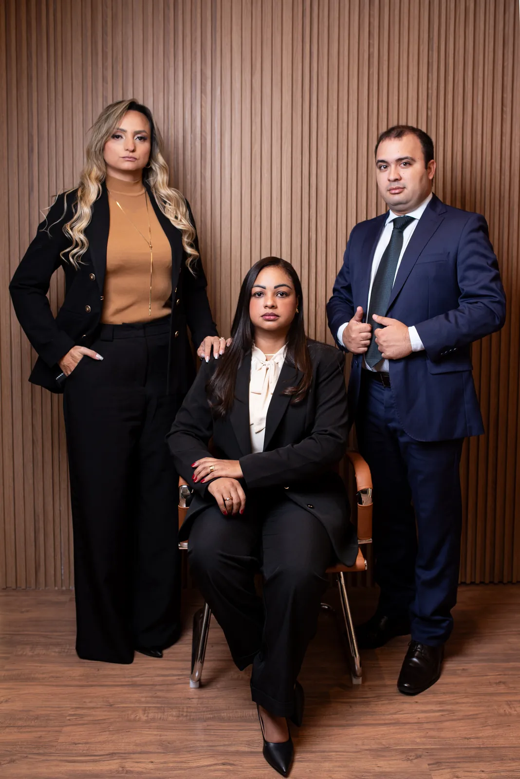 Retrato dos três sócios da DGB Advogados